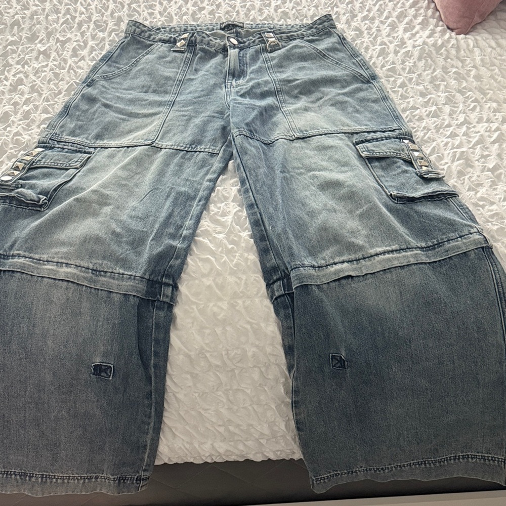 Current Mood Blue Wide Leg Jeans